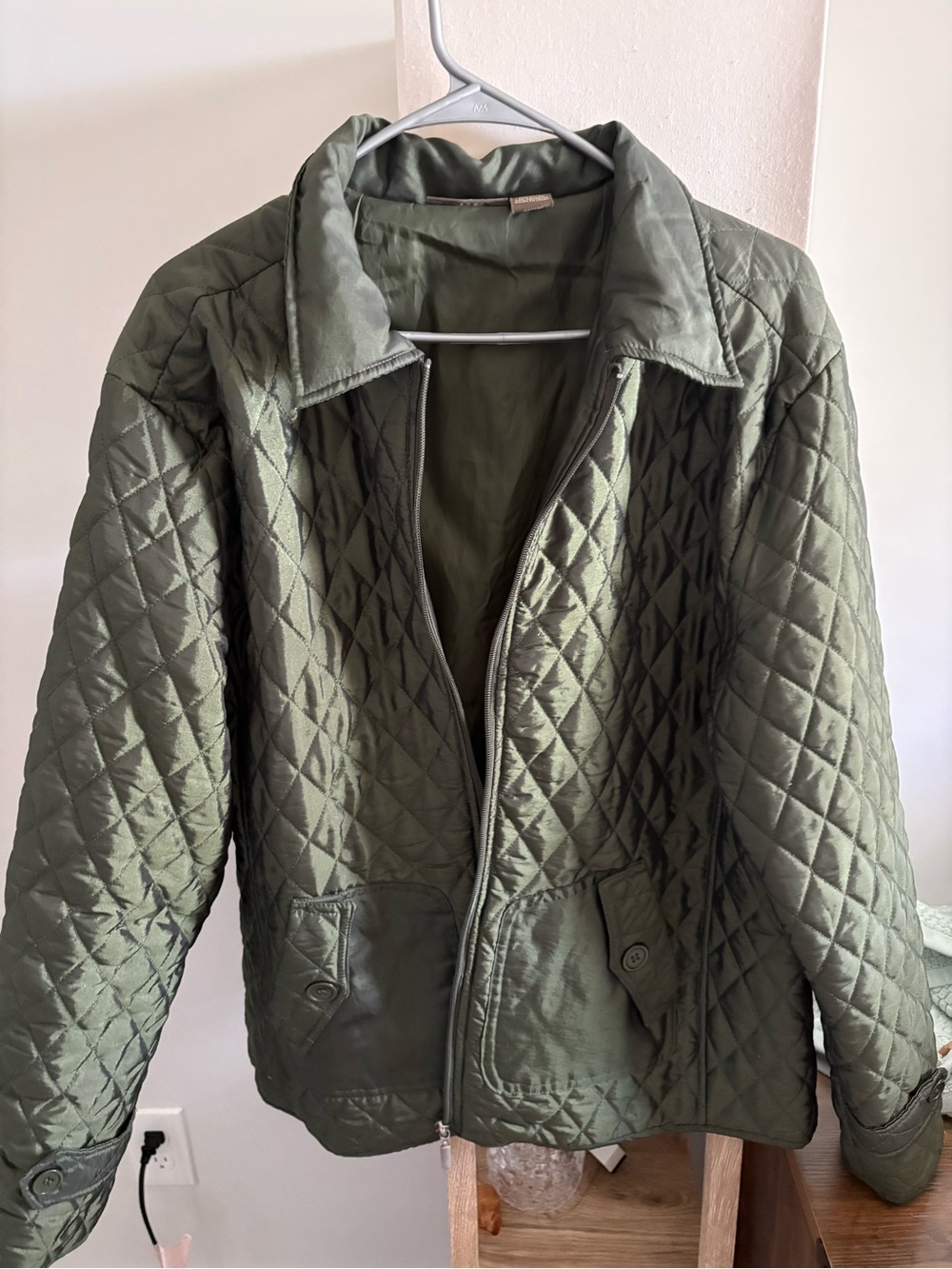 Laura Ashley Olive Green Quilted Field Jacket